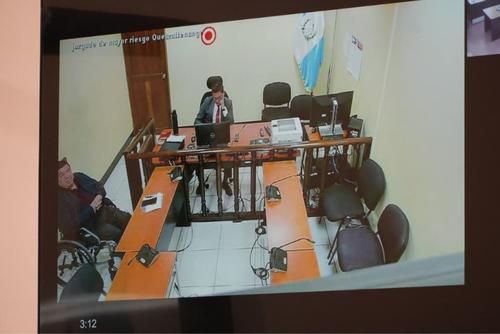 El tercero de los señalados dentro del caso "Asalto al Ministerio de Salud", estuvo presente en la audiencia a través de videoconferencia. (Foto: Wilder López/Soy502)