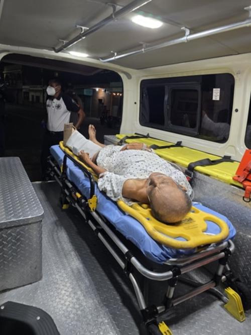 El herido fue trasladado de urgencia al Hospital Nacional de Escuintla. (Foto: Romario Aguilar/colaborador)