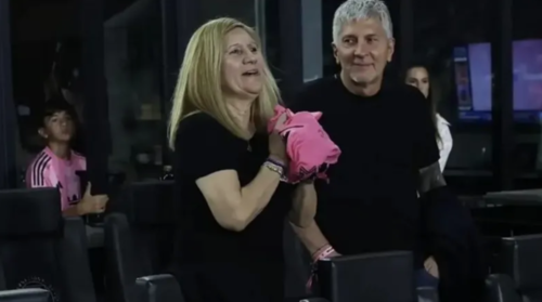 Jorge presenció el partido junto a su esposa, Celia Cuccittini, manteniendo un perfil bajo. (Foto: vía elesquiu.com)