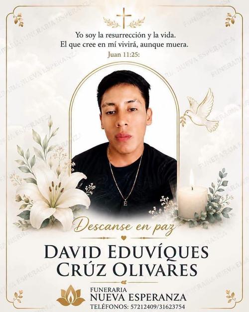 Una de las víctimas es David Eduviques Cruz Olivares. (Imagen: Redes sociales)
