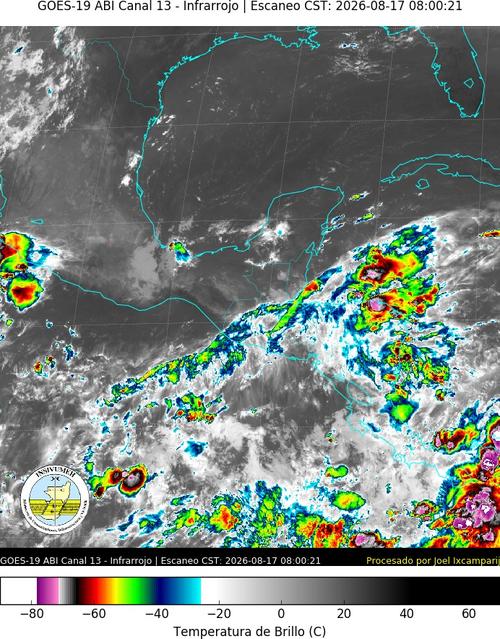 El ingreso de una onda del este dejará lluvias en Guatemala. (Imagen: Conred)