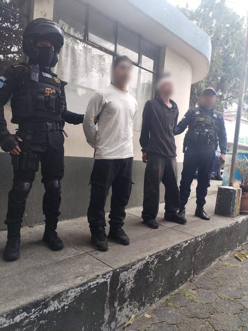 Los detenidos son Engels “N” y Cristhoffer “N”. (Foto: PNC)