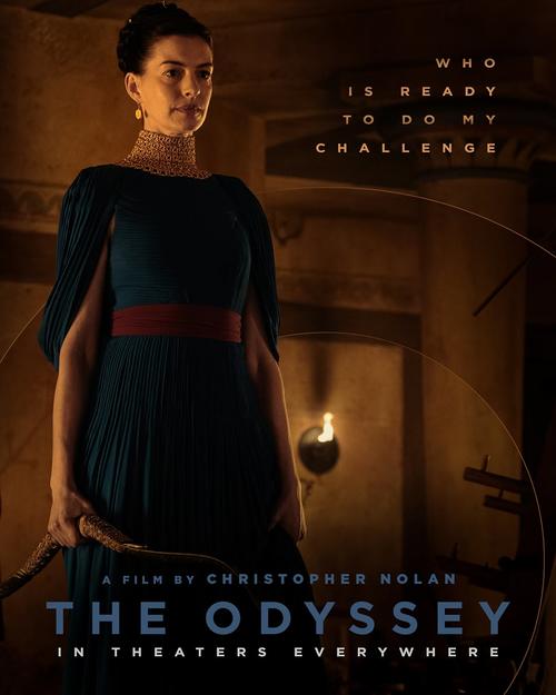 Anne Hathaway interpreta a Penélope, la esposa de Odiseo y reina de Ítaca. (Foto: Redes Sociales / Universal Pictures)