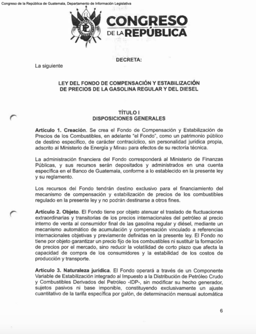 El fondo acumulará recursos mediante un aporte adicional cuando los precios bajen y otorgará una compensación al consumidor cuando estos superen ciertos umbrales. (Imagen: captura de pantalla)