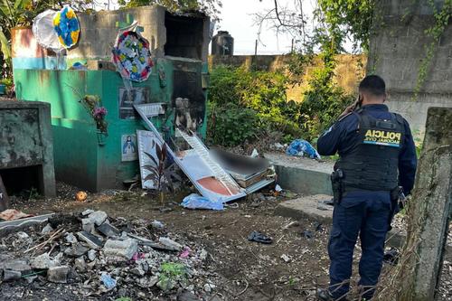 Sucesos, cementerio, profanación de tumbas, Escuintla, 02