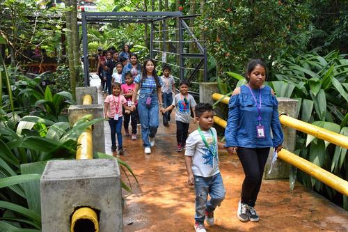 Grupos de estudiantes también realizan excursiones a este lugar. (Foto: Cortesía DINO PARK)