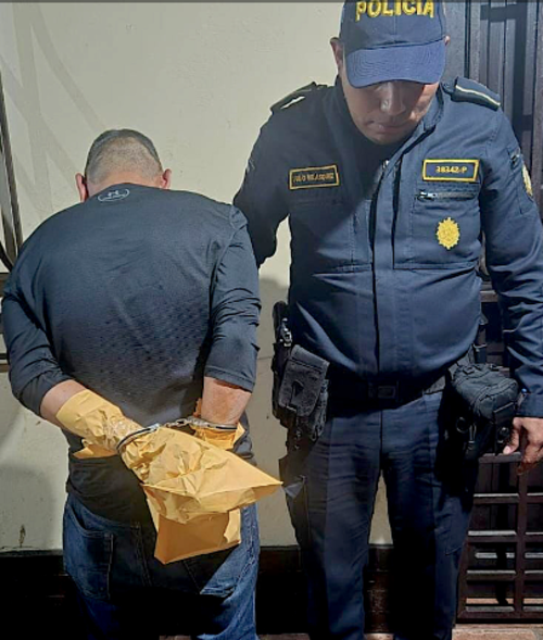 La captura fue en la calle de El Zapote de Santo Domingo II de San Pablo, San Marcos. (Foto: PNC)