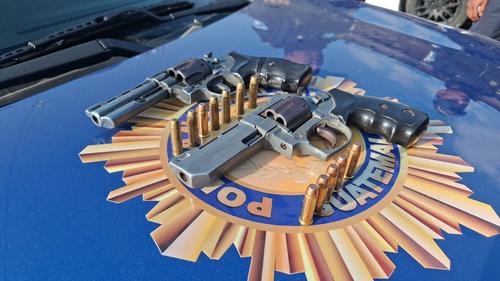 Las armas fueron incautadas. (Foto: PNC)