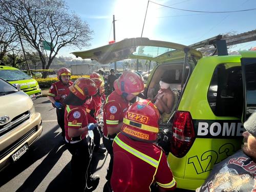 El herido fue trasladado al Hospital Roosevelt. (Foto: CMB)