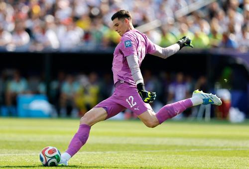 Paraguay suma 2 porterías en cero. Orlando Gill ha sido el portero titular. (Foto: AFP)