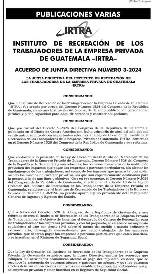 El Acuerdo 3-2024 del IRTRA no creó una nueva regla, sino que aplicó el principio de jerarquía normativa, el cual dicta que la Constitución prevalece siempre sobre cualquier otra ley o disposición institucional. (Imagen: captura de pantalla)