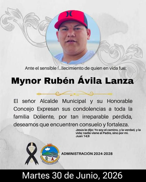 Las autoridades municipales dieron sus condolencias tras el fallecimiento del guatemalteco. (Imagen: Municipalidad de San Cristóbal Acasaguastlán)