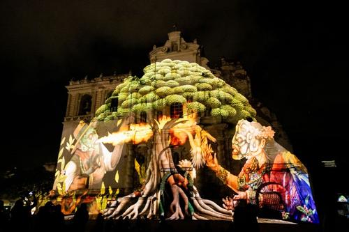 Experiencias inmersivas y video mapping en Antigua por el Festival. (Foto: Miguel López/Colaborador)