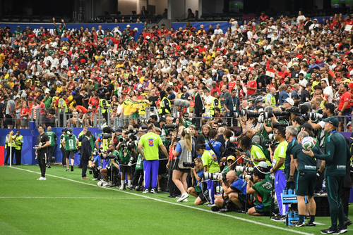 Estuvimos presentes en el Estadio Dallas, junto a miles de profesionales de otras partes del mundo, viendo el Egipto contra Australia. (Foto: Rudy Martínez)