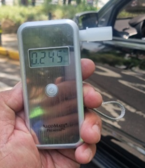 Esta es la prueba que se le realizó al conductor. (Foto: PMT)