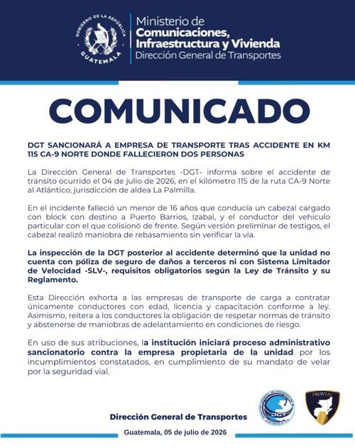 Las inspecciones posteriores al percance revelaron que la unidad no tenía póliza de seguro para daños a terceros ni el Sistema Limitador de Velocidad (SLV). (Imagen: DGT)