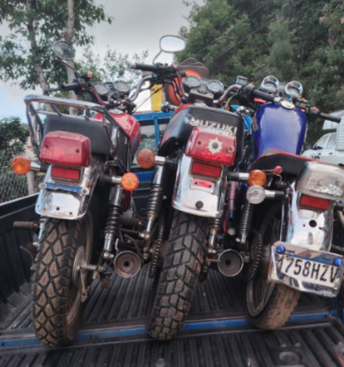 Al final de las diligencias, se localizaron seis motocicletas que posteriormente fueron decomisadas. (Foto: PNC)