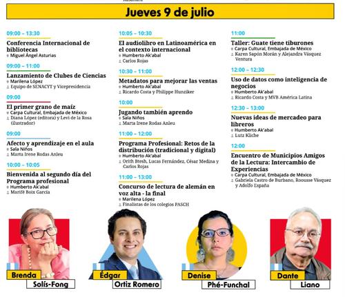 FILGUA 9 de julio Presentación de libros, películas y concierto