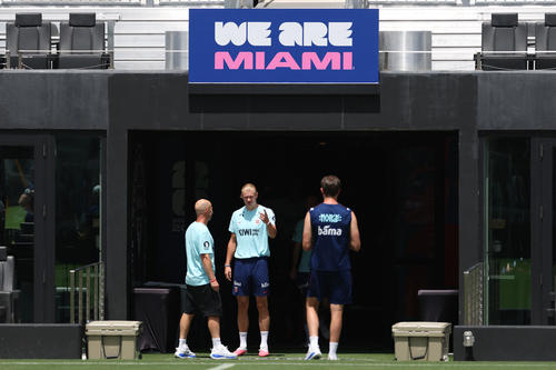 Los noruegos entrenaron en las instalaciones del Inter Miami, uno de los clubes que abrió sus puertas a las selecciones mundialistas. (Foto: AFP)