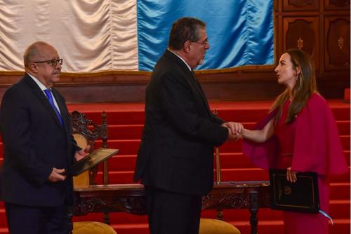 En la firma del acuerdo con el Gobierno de Guatemala y el Reino Unido, el presidente de la República, Bernardo Arévalo figuró como testigo de honor. (Foto: Estuardo Paredes/Colaboración)