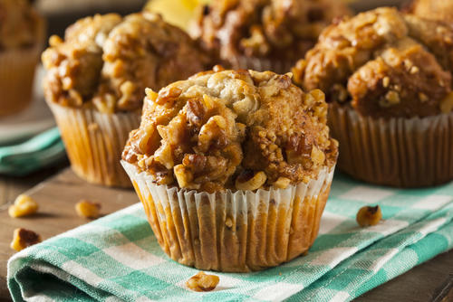 Muffins de banano y nueces. (Foto: Shutterstock)