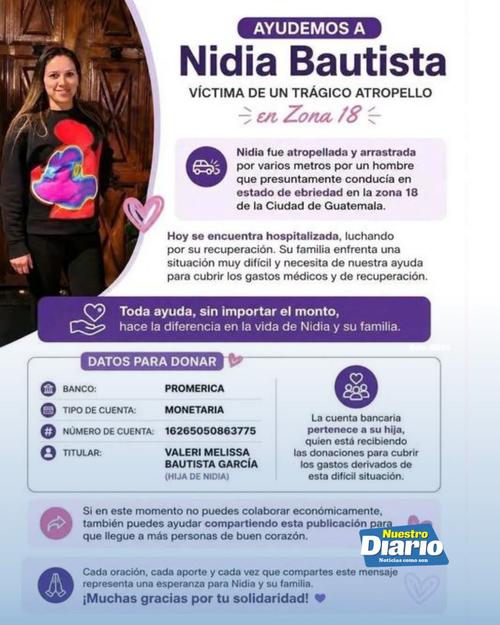 Publicación que circuló para pedir apoyo en gastos médicos para Nidia Bautista. (Foto: redes sociales)