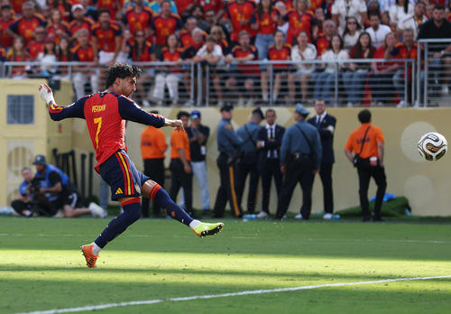 En United 2026 el tanto ganador fue de Ferran Torres, otro jugador culé y también en la prórroga, como en la conquista de la primera estrella de la Roja. (Foto: AFP)