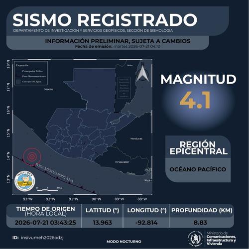 Dos sismos se han registrado esta mañana. (Foto: Insivumeh)