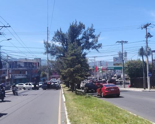 La ruta principal ha sido bloqueada. (Foto: PMT San Miguel Petapa)
