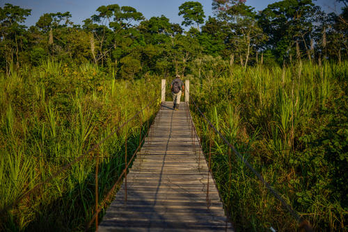 Se cruzan tres puentes de hamaca durante el trayecto. (Foto: Ángel Revolorio/Colaborador)