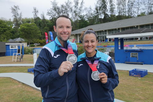 Jean Pierre y Waleska también celebraron la plata. (Foto: COG)