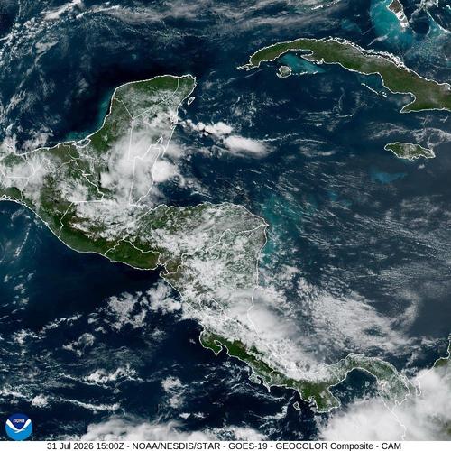 Una onda del este se acerca al país. (Imagen: Conred)