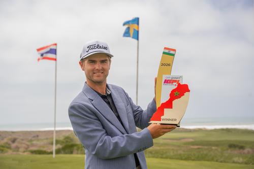 El sueco, Charlie Lindh, fue el ganador del Am Green IGPL Bharath Classic, que se disputó en Marruecos. (Foto: Asian Tour)