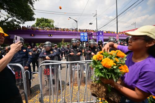 Claudia Sheinbaum, presidenta de México, habló en su habitual conferencia de prensa sobre las manifestaciones en la ciudad. (Foto: AFP)