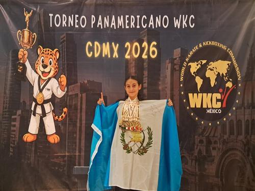 La karateca destacó en el Panamericano WKC 2026. (Foto: Cortesía)