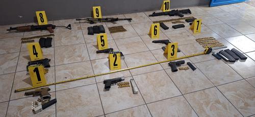 Las armas incautadas quedaron bajo resguardo policial. (Foto: PNC)