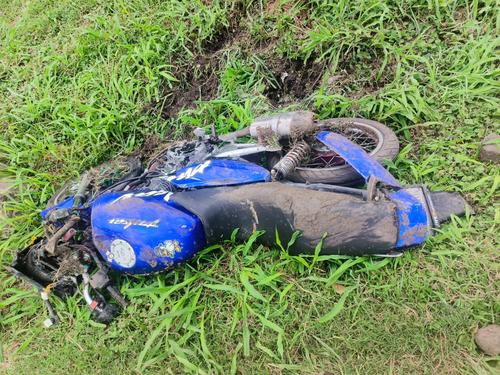 El motorista falleció tras accidente durante una persecución policial en Escuintla. (Foto: PNC)