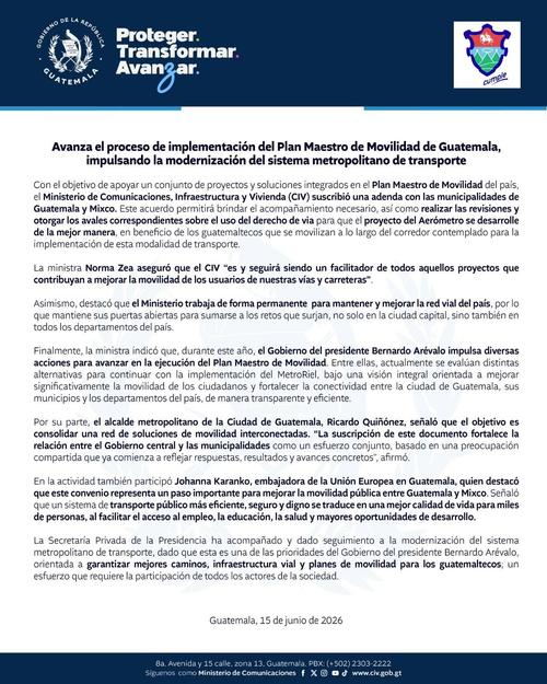 El acuerdo permitirá brindar el acompañamiento necesario y otorgar los avales correspondientes sobre el uso del derecho de vía del AeroMetro. (Imagen: CIV)