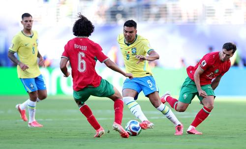 El brasileño Casemiro tuvo una discreta participación en el partido contra Marruecos. (Foto: AFP)