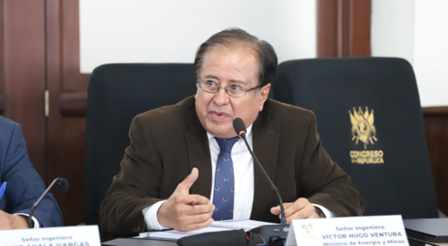 El ministro del MEM indicó una moratoria de facto en algunos proyectos derivada de resoluciones judiciales. (Foto: MEM)