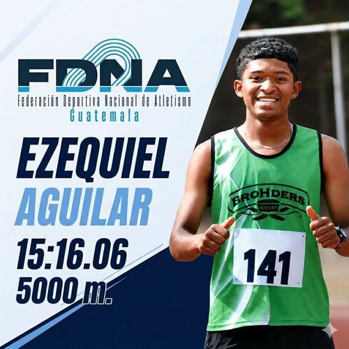 Daniel Ezequiel Aguilar González destacó en la competición internacional de atletismo. (Foto: Federación de Atletismo de Guatemala)