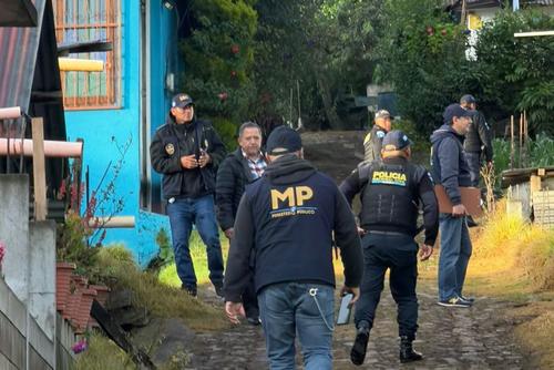 Allanamientos en el caserío La Gomera, aldea Santa Rosa en el municipio de San Lorenzo, San Marcos, en donde fue capturado Héctor G. en flagrancia. (Foto: Ministerio Público/Soy502)