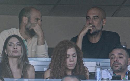 Guardiola estuvo presente para observar la victoria de Marruecos ante Escocia en el estadio de Boston. (Foto: redes sociales)