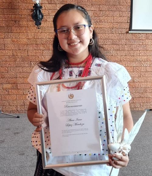 A sus 19 años logró el título nacional de la representación de las etnias guatemaltecas. (Foto: José Gómez/Colaborador)
