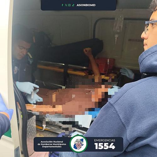 La víctima herida fue llevada a un centro asistencial. (Foto: Asonbomd)
