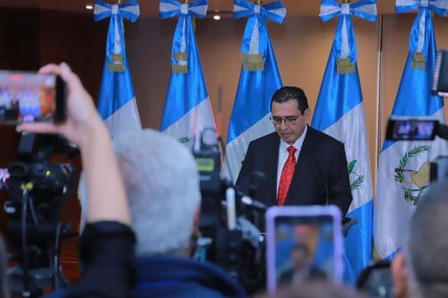 El nuevo fiscal Gabriel García Luna durante su primera conferencia de prensa. (Foto: MP/Soy502)