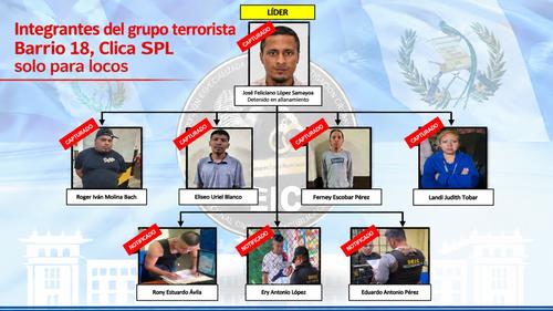 Ellos son los supuestos integrantes de la Clica SPL. (Foto: MP)