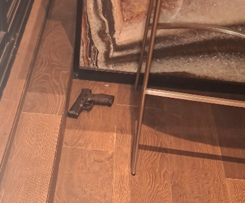 Esta es el arma localizada en la escena. (Foto: PNC)