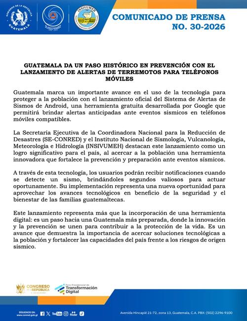 La herramienta funcionará en teléfonos móviles compatibles. (Foto: Conred)