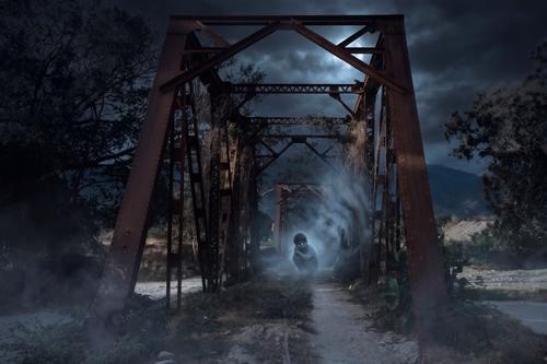 El llanto de un niño se escuchaba abajo y arriba del puente. (Foto: Juan Carlos Aquino/ilustración)